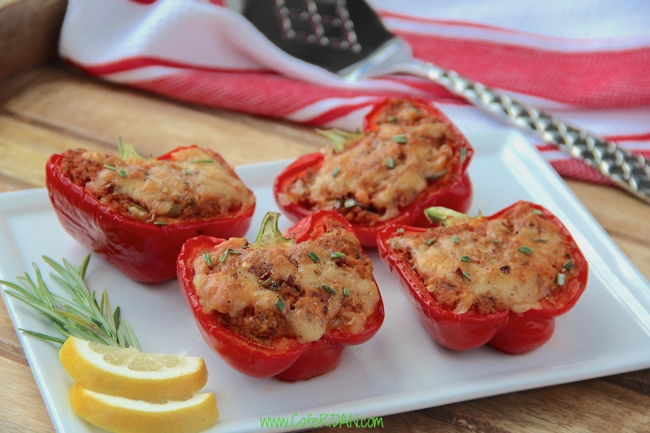 Tofu Stuffed Bell Peppers