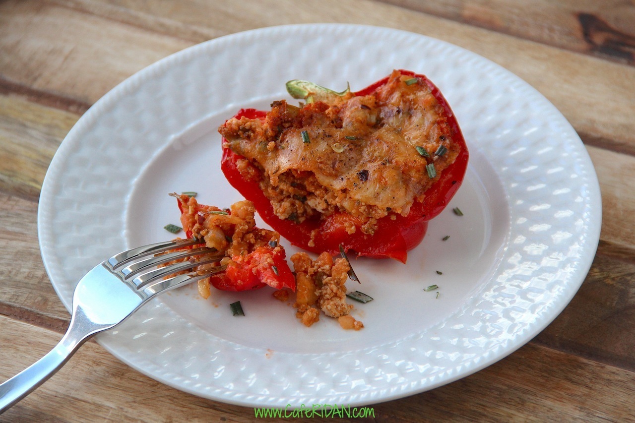 Tofu Stuffed Bell Peppers