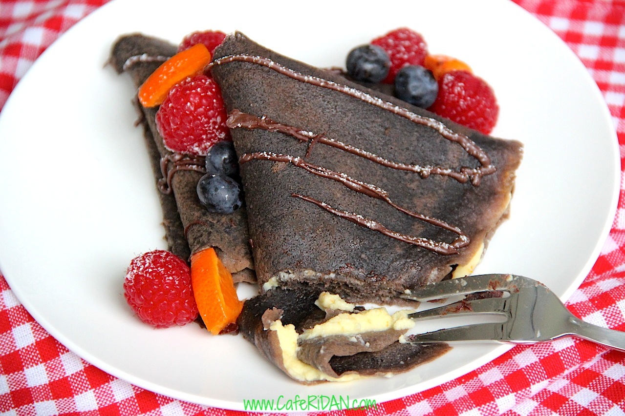 Chocolate Crepes with Orange-Lemon Curd - Like Mother, Like Daughter